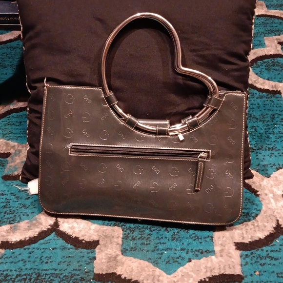 Vintaga Guess Heart Handle Grey Bag - Picture 3 of 5